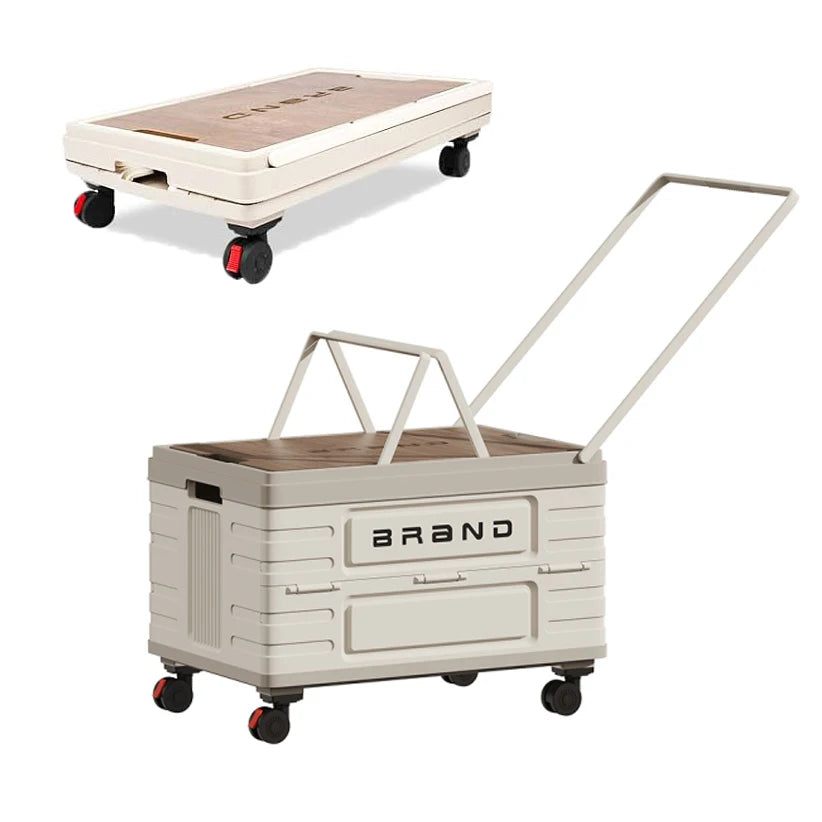 360° Rotating Foldable Storage Cart – H.D. Mobile Organizer Multi-Functional