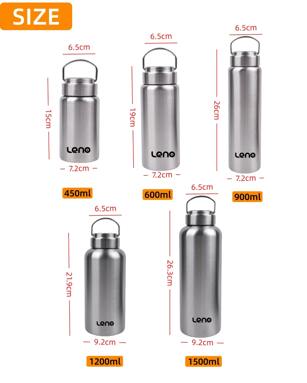 1pc Large Capacity Stainless Steel Sport Water Bottle Single-layer Rugged Water Cup Metal Bottle Drinkware Camping Sports Gym