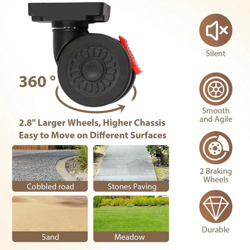 360° Rotating Foldable Storage Cart – H.D. Mobile Organizer Multi-Functional