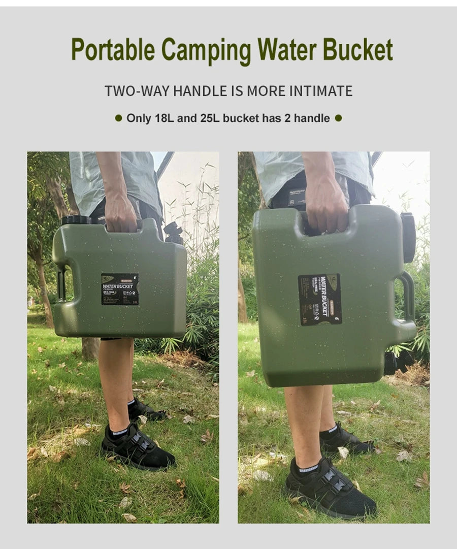 Desert Fox 10L/12L/18L/25L Large Military Green Water Tank Carrier Container with Spigot for Camping Outdoors Hiking Accessories