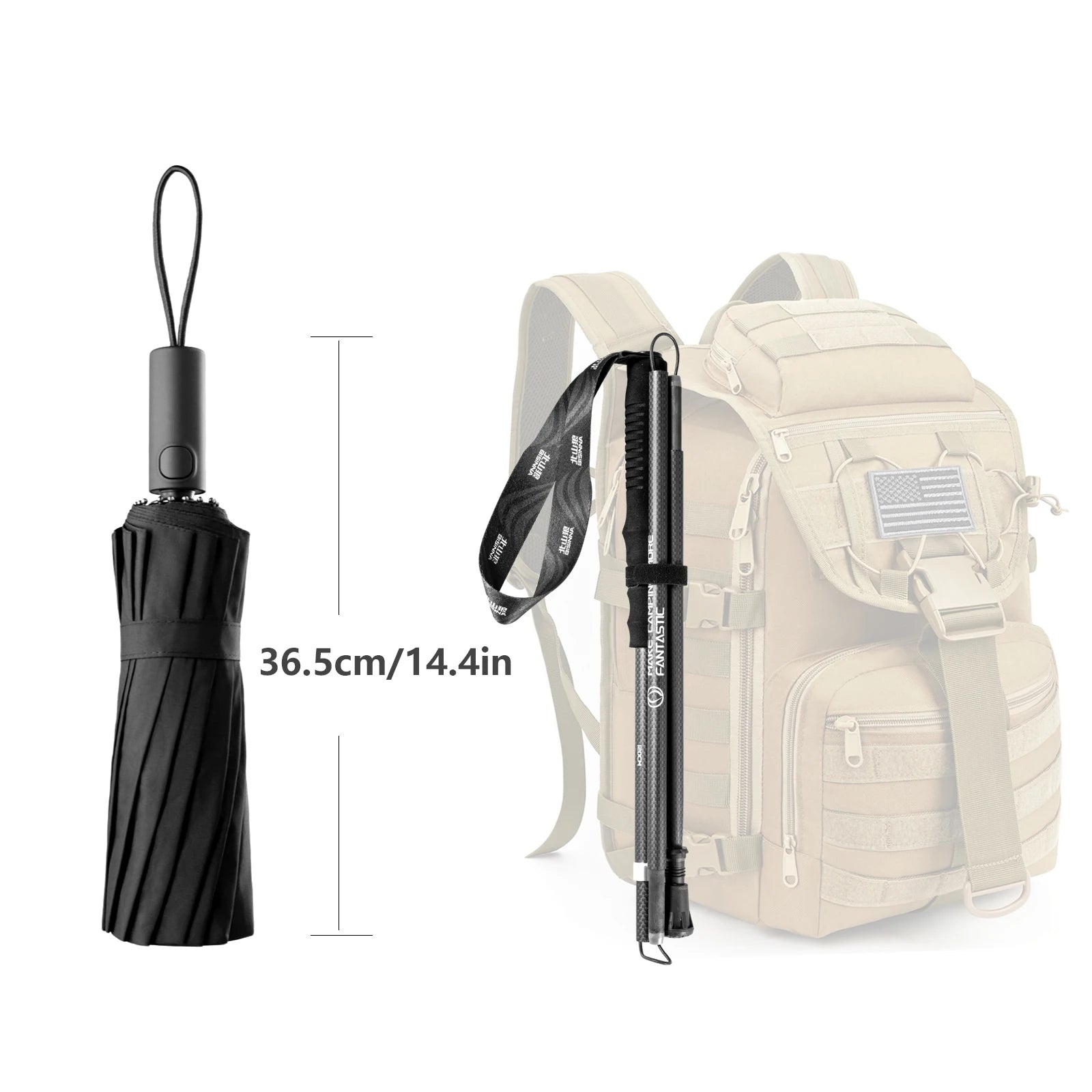 BISINNA 2pcs Ultralight Trekking Poles Folding Walking Sticks Carbon Fiber Hiking Poles Portable Trail Runing Canes