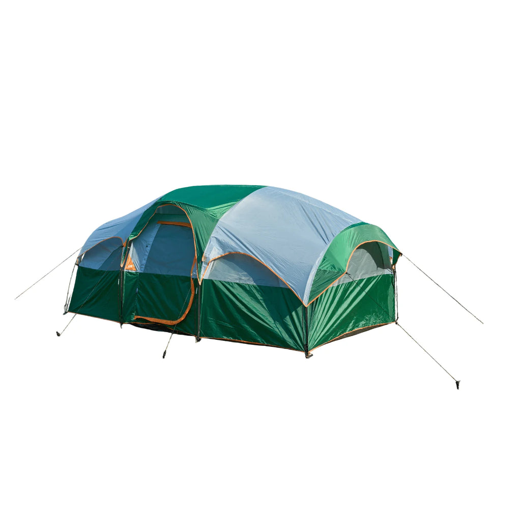 8-Person Family Camping Tent with Room Divider - Standing Height Cabin Tent with Mesh Roof, Easy Setup Large Tent for Car Camping, Outdoor Adventures