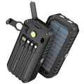 40,000mAh Solar Power Bank with Hand Crank & 4 Cables,Dual UsB/Type-C Fast Charging, Bright LED Light, Built-inCompass & Leveler