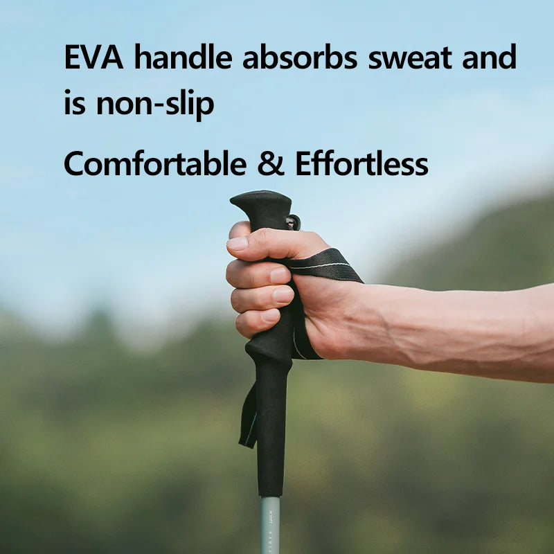 Naturehike Lightwind Ext-Carbon Fibre 4-Section Folding Hiking ultra-Lightweight Portable Poles