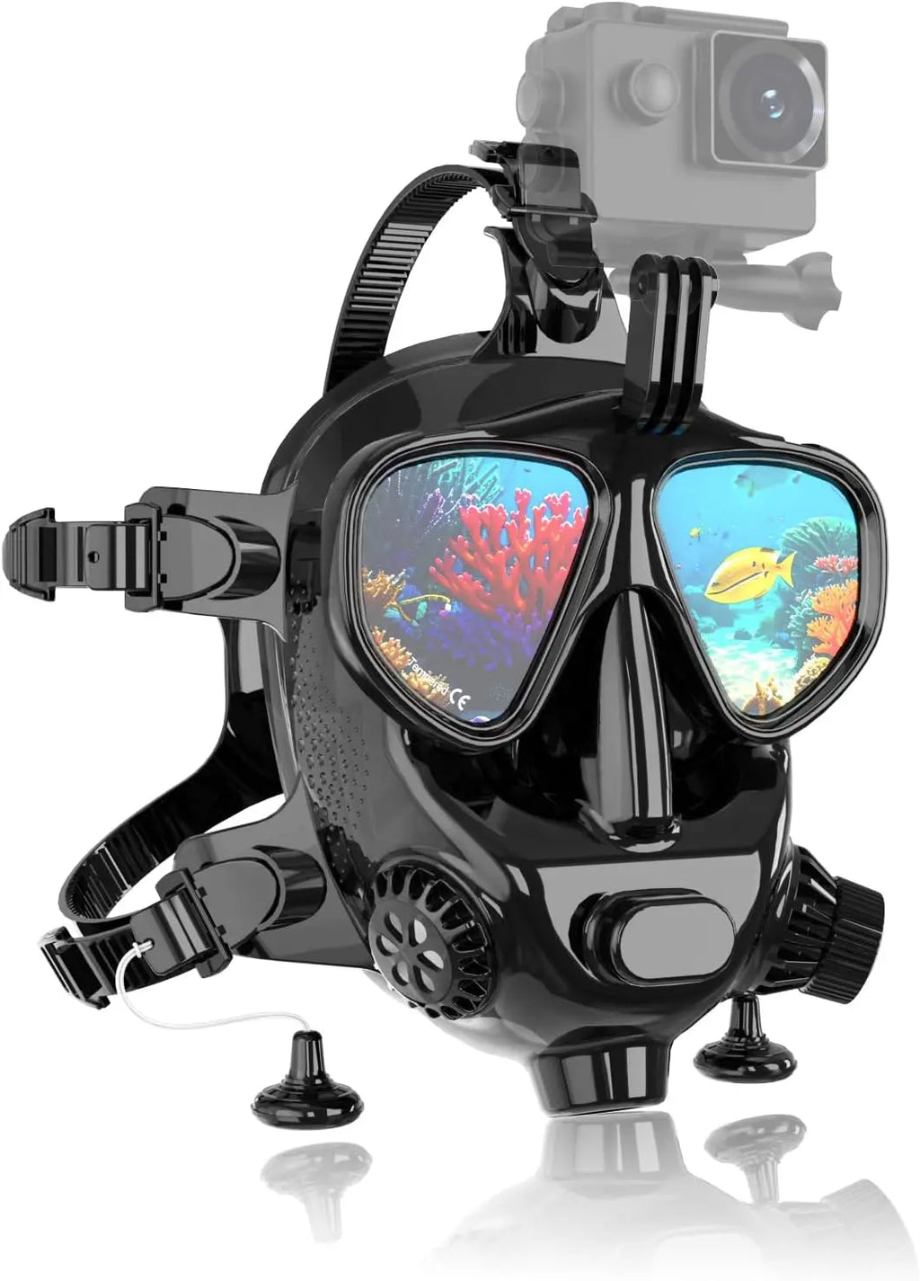 Full Face Dive Scuba Mask Support Diving & Snorkeling,