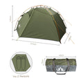 Night Cat Backpacking 2 Person Lightweight Camping Tent with Foldable Pole,  Fast Setup Double Layers Waterproof Ultralight Tent Compact 7x4.4ft - Two Doors
