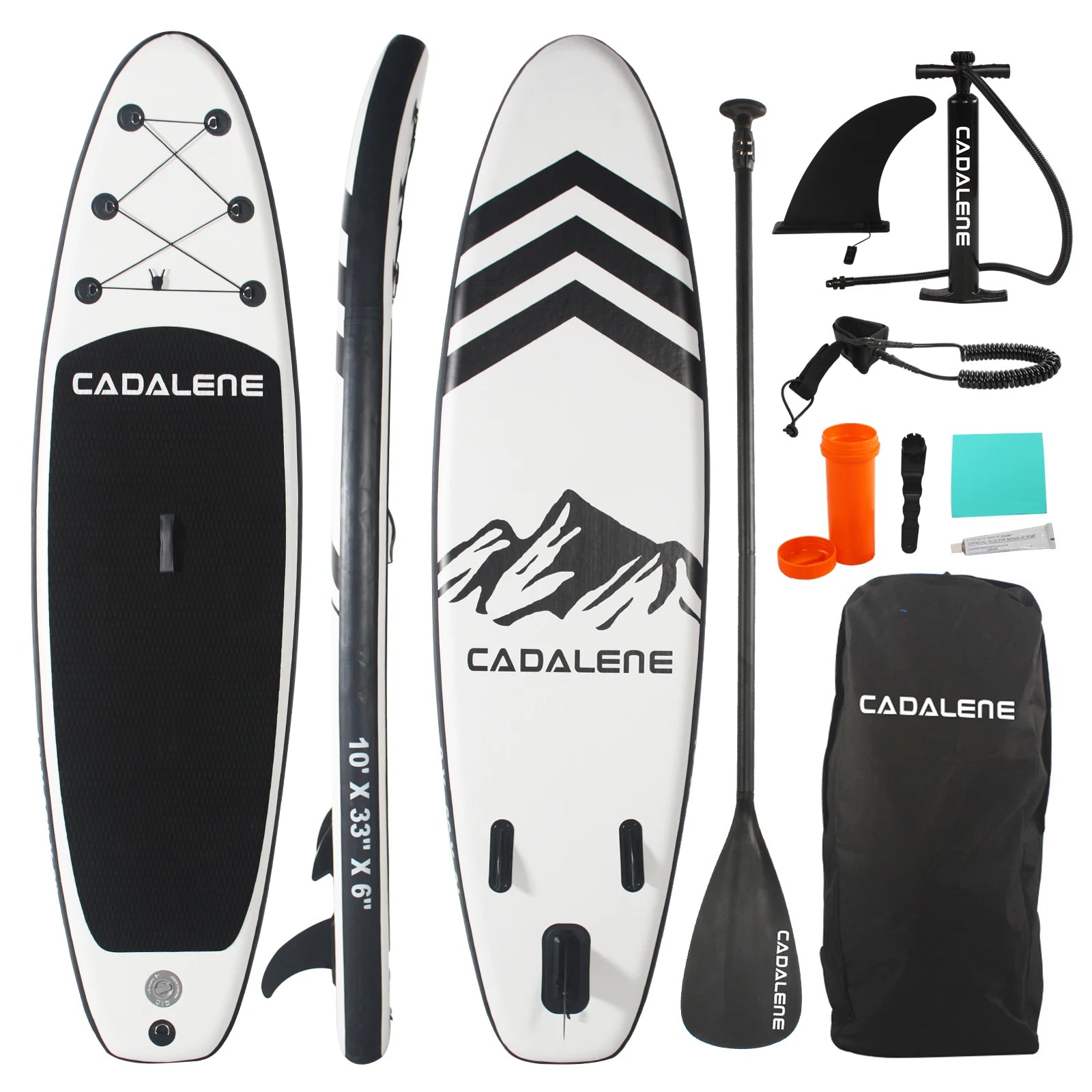 CADALENE Stand Up Paddle Board with SUP Accessories, Anti-Slip 10' Inflatable Paddle Board for Adults