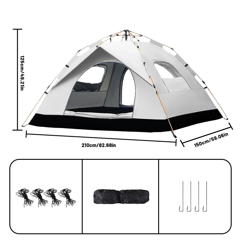 Small Silver Compact Auto-Tent - Quick 60-Second Setup & Portable