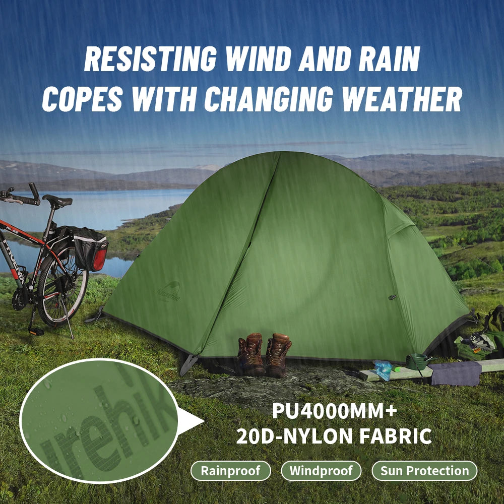 Naturehike 2026 New Camping Ultralight Portable Waterproof 1 Person Hiking Cycling Backpacking Shelter Tent
