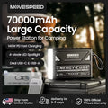 MOVESPEED LED Camping Lantern 70000mAh Large Capacity Battery Rechargeable Emergency Light for Power Outage