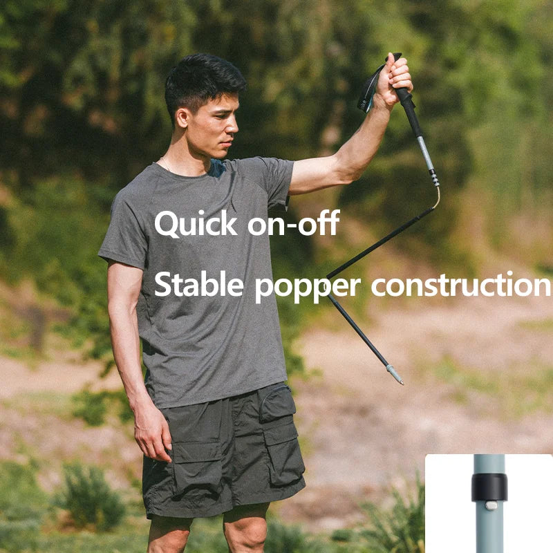 Naturehike Lightwind Ext-Carbon Fibre 4-Section Folding Hiking ultra-Lightweight Portable Poles