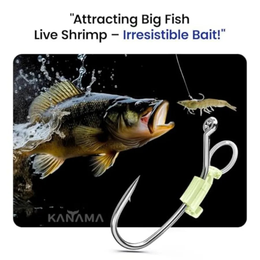 Luminous Live Shrimp Hooks