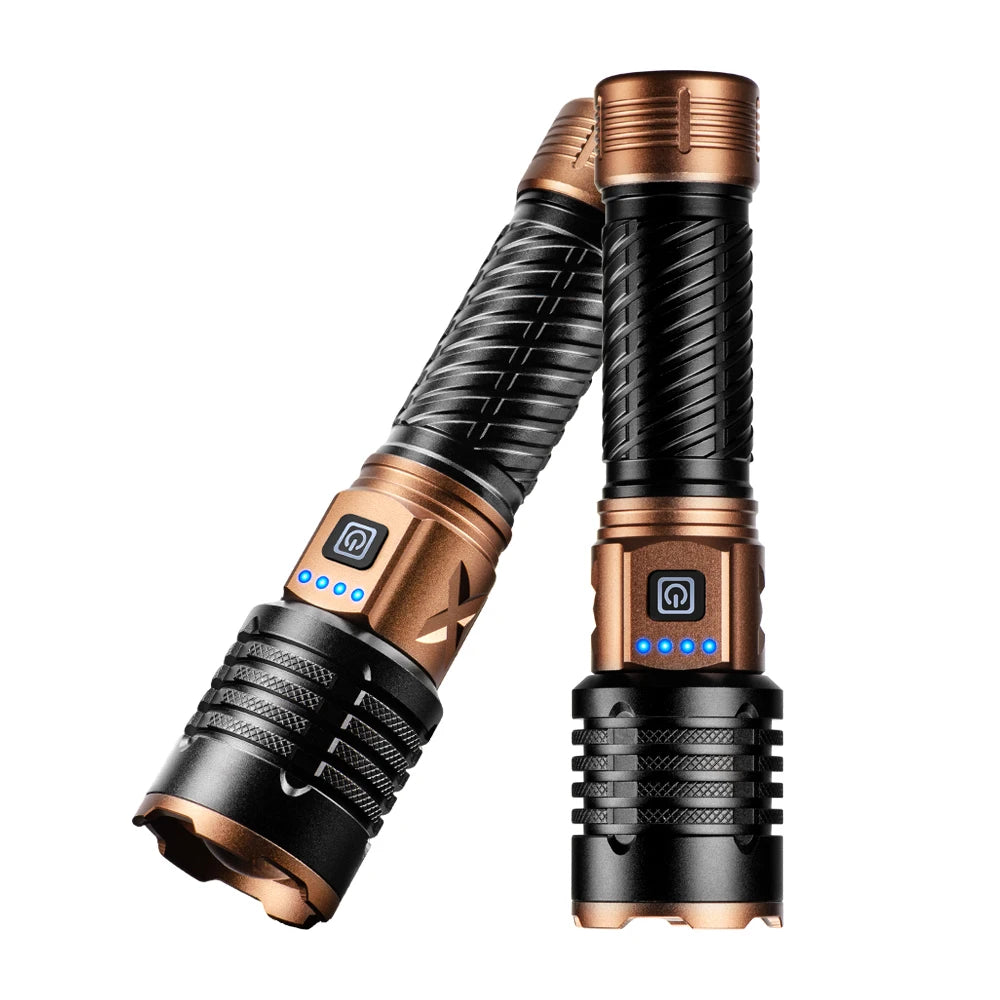 3800LM flashlight high-power LED handheld light USB rechargeable outdoor tactical lithium battery