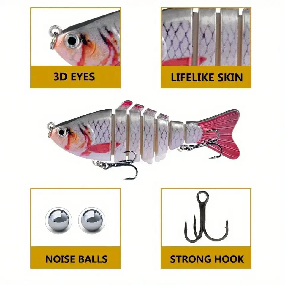5pcs Multi Jointed Bait