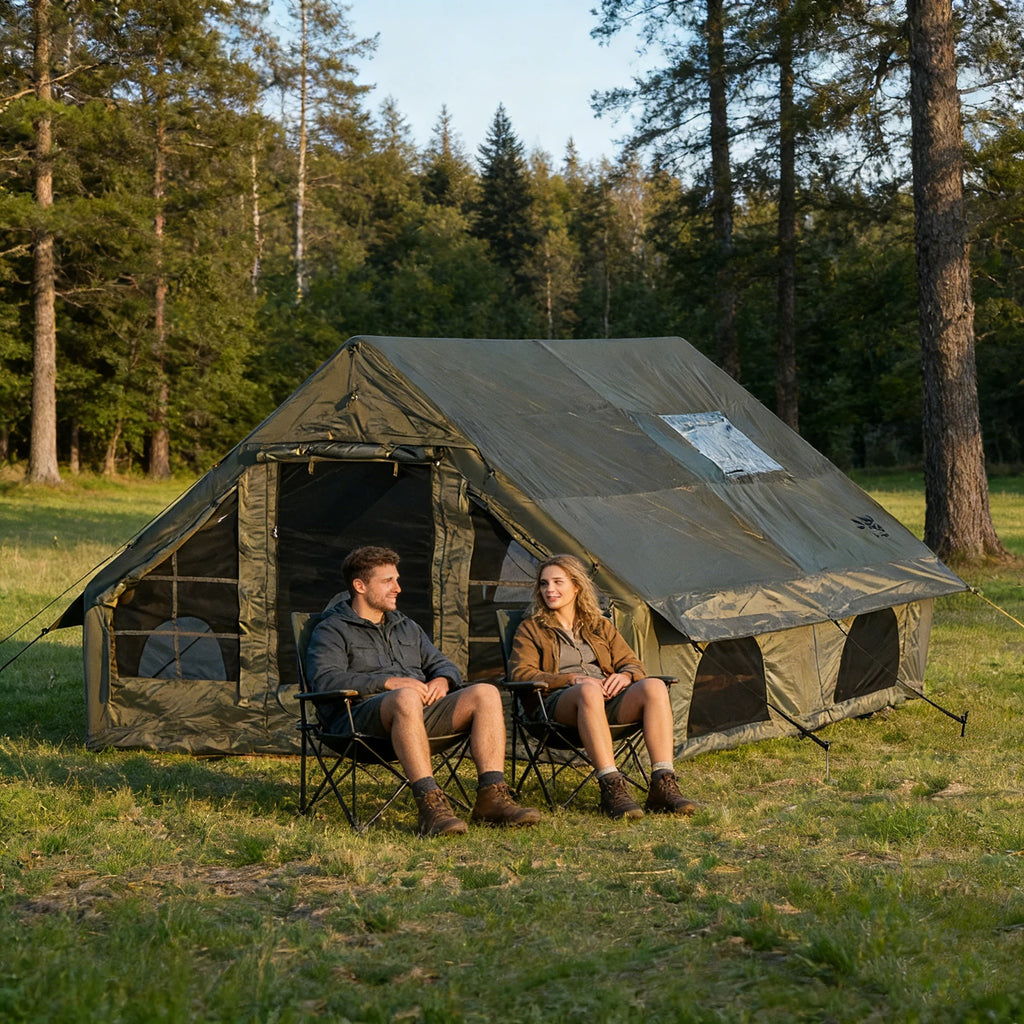 Pakicetus Quick Setup Inflatable Camping Tent, Waterproof Family Tent for 4-8 Portable Air Tent with Carry Bag