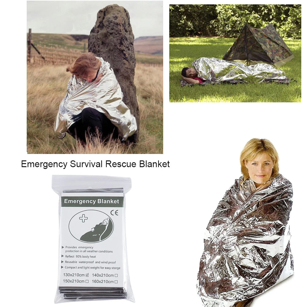 1-20pcs Emergency Mylar Thermal Foil Space Blanket