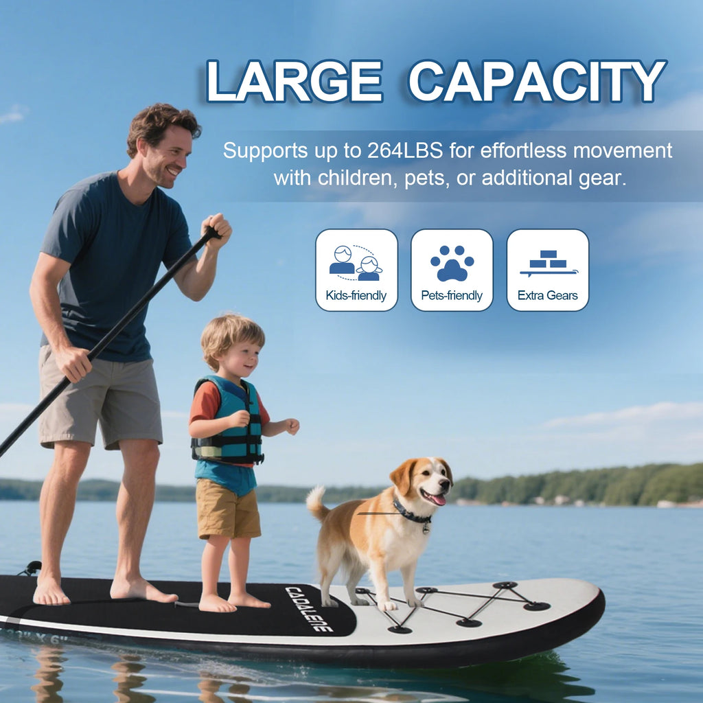 CADALENE Stand Up Paddle Board with SUP Accessories, Anti-Slip 10' Inflatable Paddle Board for Adults