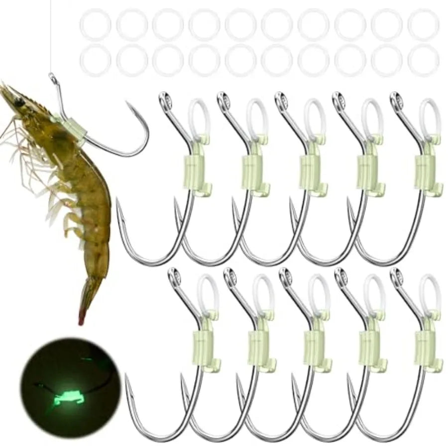 Luminous Live Shrimp Hooks