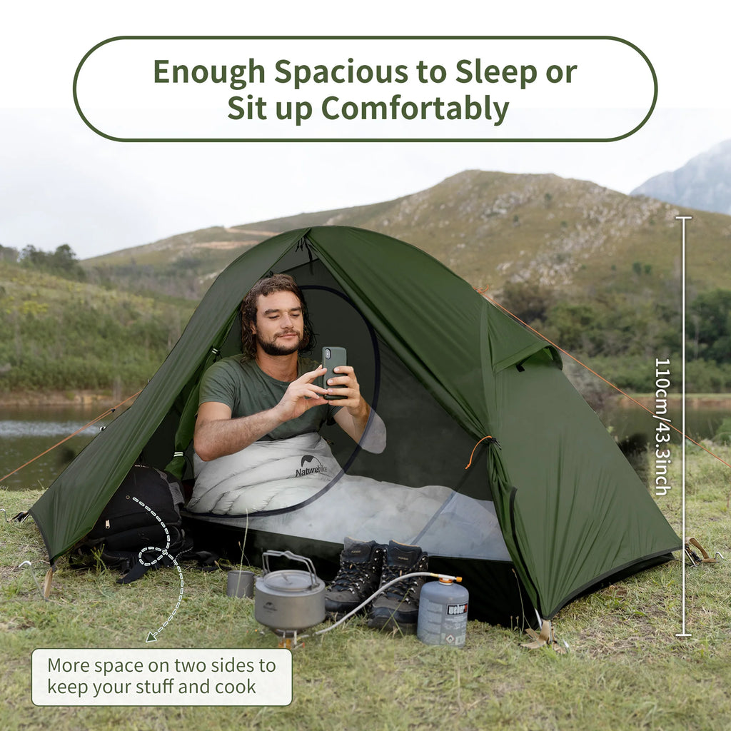 Naturehike 2026 New Camping Ultralight Portable Waterproof 1 Person Hiking Cycling Backpacking Shelter Tent
