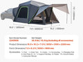SucceBuy SUV Tent Waterproof PU2000mm Spacious Double Layer Design SUV Camping Shade Awning , Mesh Windows