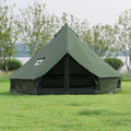 Family Camping Oxford Bell Tent, Oxford Material, Brown Color, Spacious, 4 Season, Stove Jack