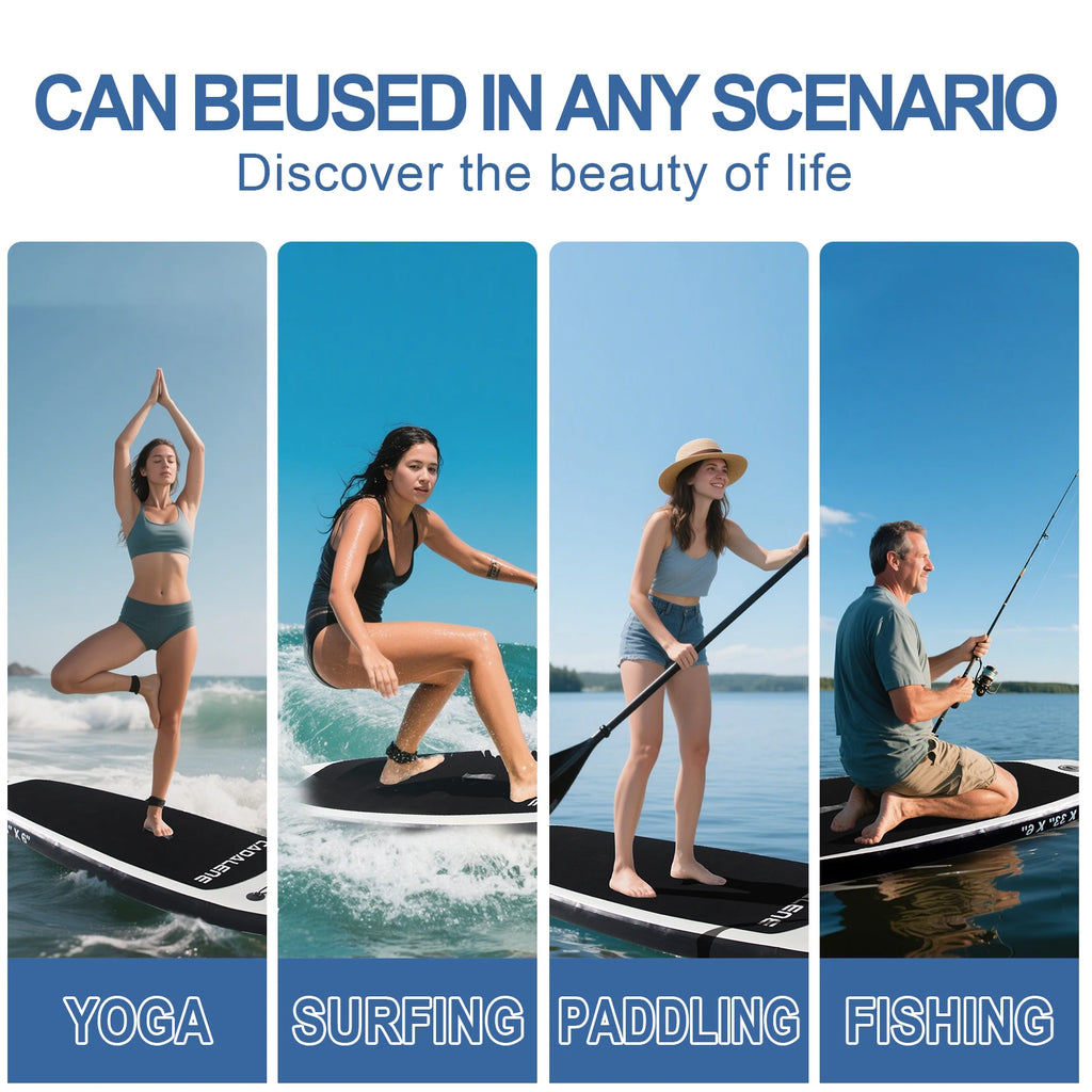 CADALENE Stand Up Paddle Board with SUP Accessories, Anti-Slip 10' Inflatable Paddle Board for Adults