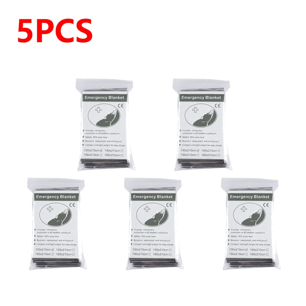 1-20pcs Emergency Mylar Thermal Foil Space Blanket