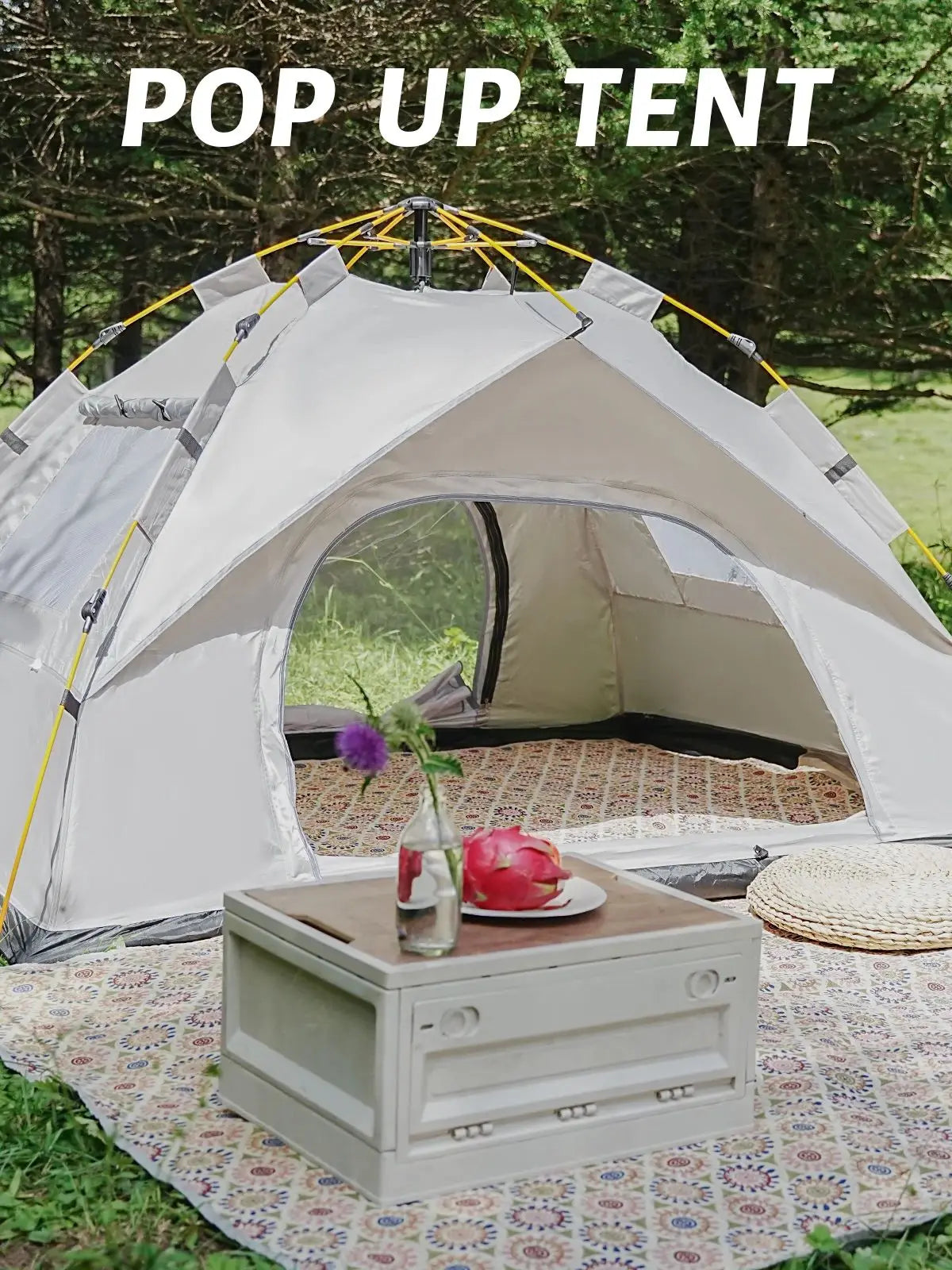 Small Silver Compact Auto-Tent - Quick 60-Second Setup & Portable